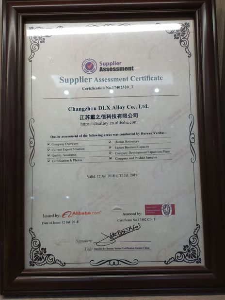 China Changzhou DLX Alloy Co., Ltd. Certificações