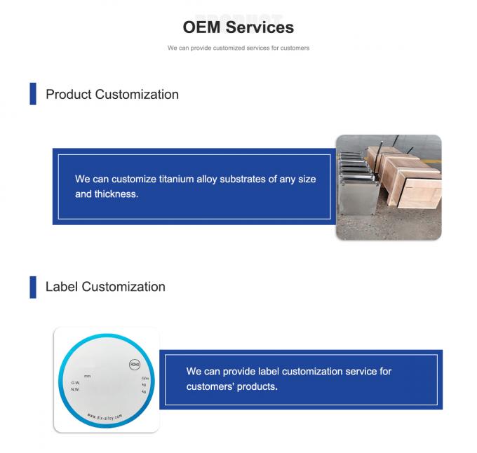 Titanium Alloy Substrate for 3D Printing – High Strength and Corrosion Resistance Base Plate Ti-6Al-4V ELI (Grade 23) Aerospace Medical