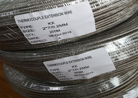 Bom preço 2x0,5 mm 2x0,6 mm 2x0,8 mm Tipo E Termócopo de extensão de arame de proteção de metal Fibra de vidro / PFA isolado on-line